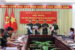 Bàn giao chức vụ Chỉ huy trưởng Bộ CHQS tỉnh Lạng Sơn
